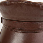 Casquette Cuir Marron Gavroche