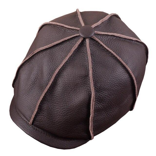 Casquette Homme Cuir Marron