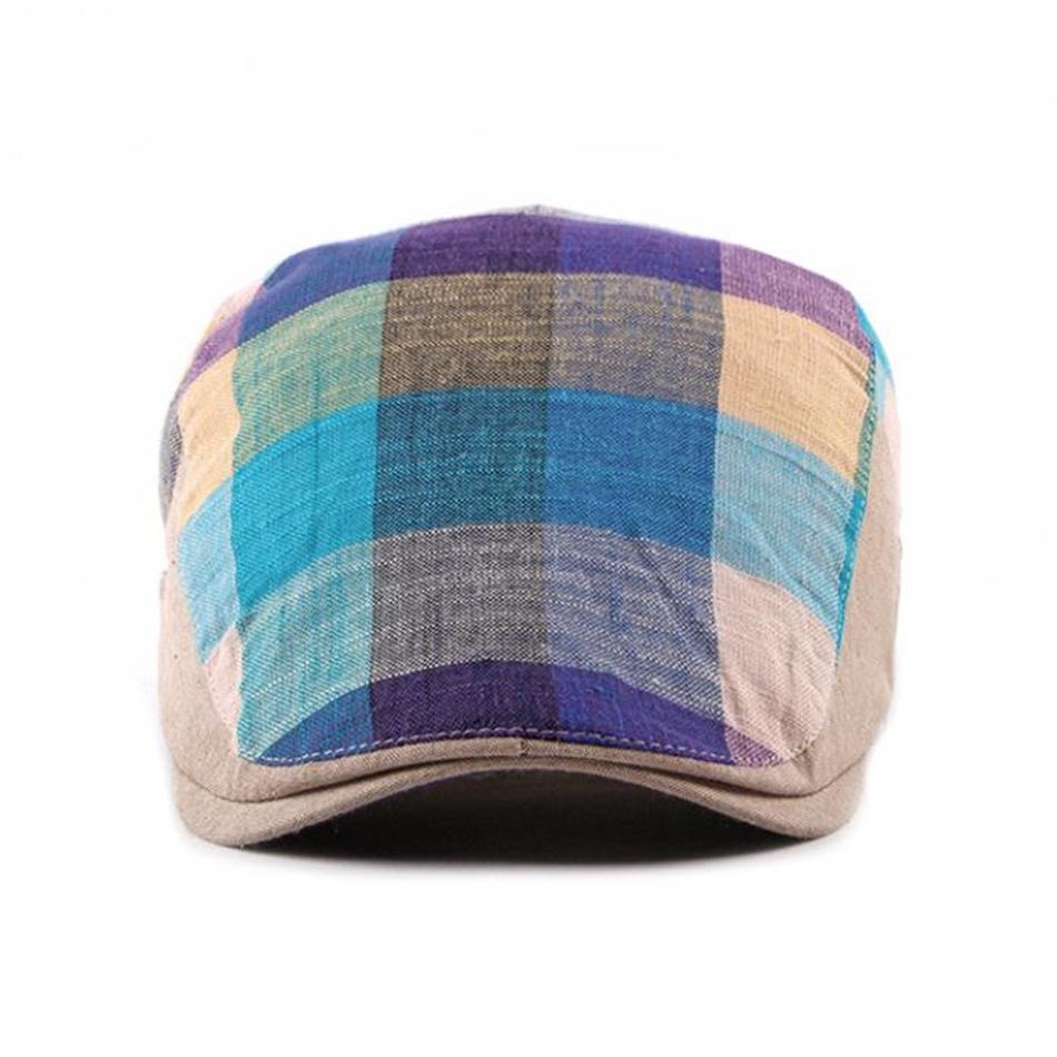 Casquette Plate Vintage Multicolore